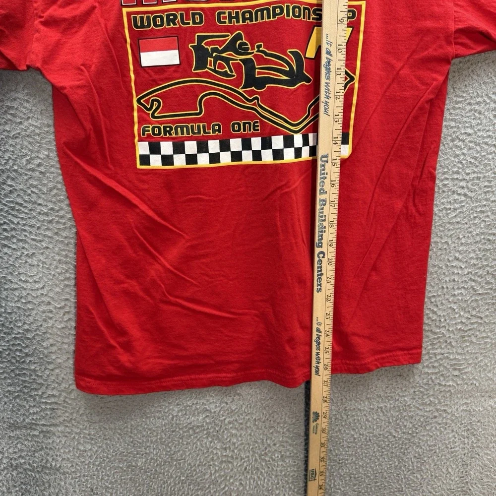 B&C Shirt Adult Large Red Principaute De Monaco F1 Grand Prix Formula One Racing